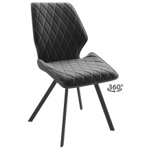 Стул поворотный Rafael-R d10 hematite lux/черный