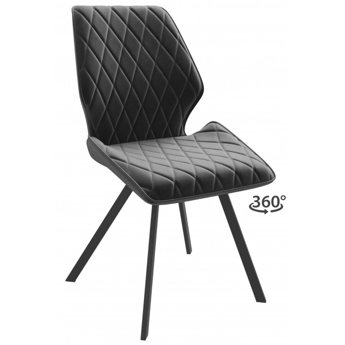 Стул поворотный Rafael-R d10 hematite lux/черный