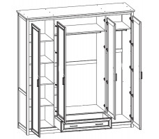Шкаф Classic SZF2D2L1S 213*62.5*231 глиняный серый