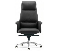 Кресло SPARX Loren NL Chrome / Black натуральная кожа/черный