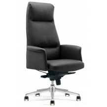 Кресло SPARX Loren NL Chrome / Black натуральная кожа/черный