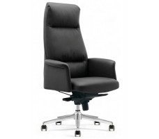 Кресло SPARX Loren NL Chrome / Black натуральная кожа/черный