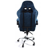 Вибромассажное кресло Calviano Amarone Blue plush ткань синий