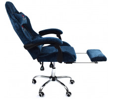 Вибромассажное кресло Calviano Amarone Blue plush ткань синий