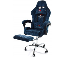 Вибромассажное кресло Calviano Amarone Blue plush ткань синий