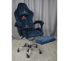 Вибромассажное кресло Calviano Amarone Blue plush ткань синий