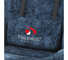 Вибромассажное кресло Calviano Amarone Blue plush ткань синий