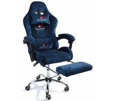 Вибромассажное кресло Calviano Amarone Blue plush ткань синий