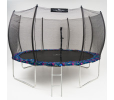 Батут с защитной сеткой Calviano 374 см - 12ft OUTSIDE master smile (смайлы)