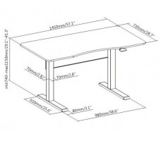 Пневматический стол Air Desk (L) белый