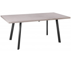Стол Hagen 120 (120-160)*80 бетон светлый/черный