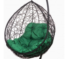 Подвесное кресло-кокон BiGarden Tropica Black  (Тропика) зеленая подушка