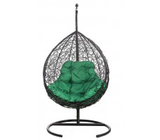 Подвесное кресло-кокон BiGarden Tropica Black  (Тропика) зеленая подушка
