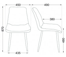 Стул AksHome VERMONT (Вермонт) бежевый UF860-6B/белый
