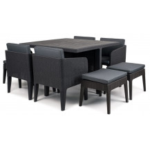 Комплект мебели Columbia dining set - 9 графит Комплект мебели Columbia dining set - 9 графит