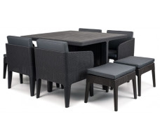 Комплект мебели Columbia dining set - 9 графит