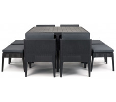 Комплект мебели Columbia dining set - 9 графит