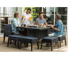 Комплект мебели Columbia dining set - 9 графит