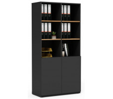 Шкаф офисный Crafto Сид 03 графит / дуб золотистый