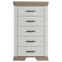 Комод Marselle KOM5S 67*45,5*109 ясень снежный/дуб сонома темный