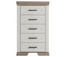 Комод Marselle KOM5S 67*45,5*109 ясень снежный/дуб сонома темный