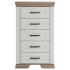 Комод Marselle KOM5S 67*45,5*109 ясень снежный/дуб сонома темный
