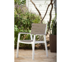 Стул Harmony Armchair белый/капучино