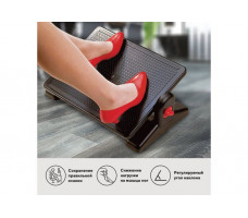 Подставка для ног BRAUBERG офисная, 41,5*30см, с фиксаторами, черная, 530364