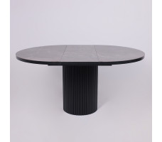Стол Askar Round SLIDE-116 BAYONA GREY PREMIUM CER/Черный