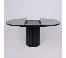 Стол Askar Round SLIDE-116 BAYONA GREY PREMIUM CER/Черный