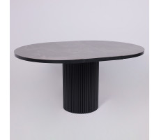 Стол Askar Round SLIDE-116 BAYONA GREY PREMIUM CER/Черный