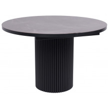 Стол Askar Round SLIDE-116 BAYONA GREY PREMIUM CER/Черный Стол Askar Round SLIDE-116 BAYONA GREY PREMIUM CER/Черный