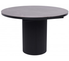 Стол Askar Round SLIDE-116 BAYONA GREY PREMIUM CER/Черный
