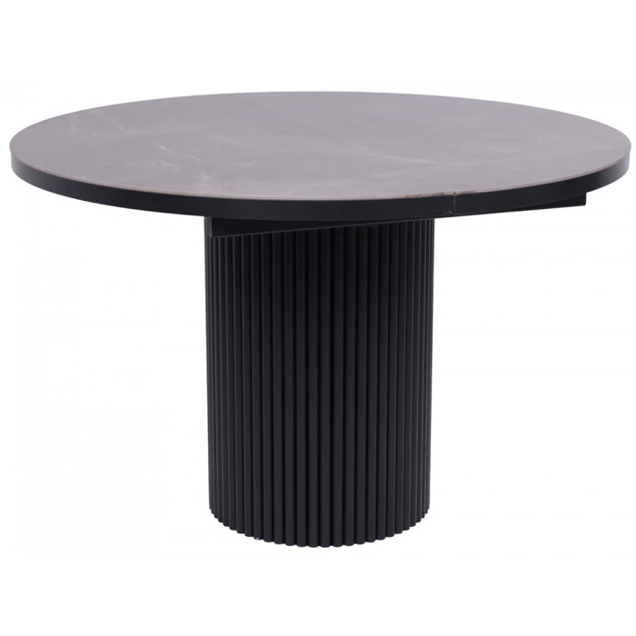 Стол Askar Round SLIDE-116 BAYONA GREY PREMIUM CER/Черный