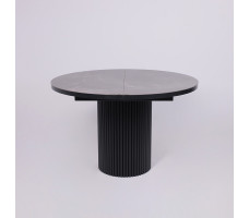Стол Askar Round SLIDE-116 BAYONA GREY PREMIUM CER/Черный