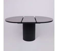 Стол Askar Round SLIDE-116 BAYONA GREY PREMIUM CER/Черный