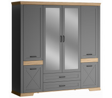 Шкаф Marselle SZF6D2S 218*61*221.5 дымчатый алмаз/дуб урбан янтарный