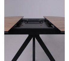 Стол AV 1107 HPL+МДФ 1000(1350)*750 дуб вотан/черный