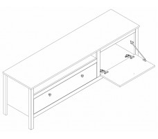 Тумба Ewa RTV1D1S 160*42*54.5 белый