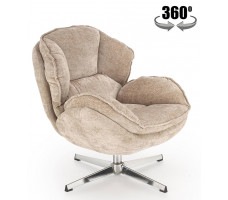 Кресло Halmar GUIDO (Гуидо) ткань бежевый/хром