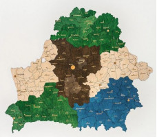 Карта Республики Беларусь цветная (на русском языке) 60*51,5 см
