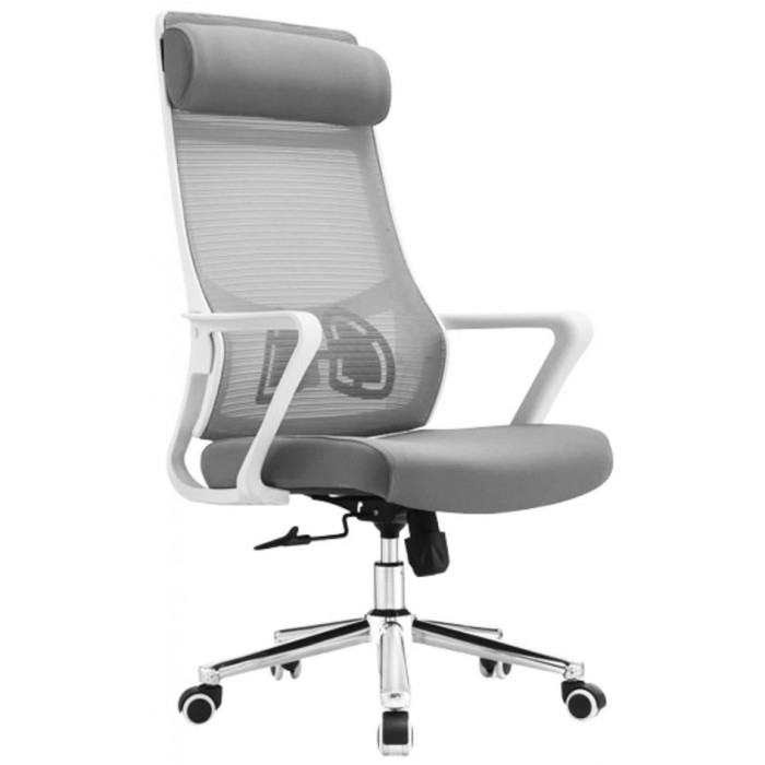 Кресло SitUp AURA (Аура) White chrome (сетка Grey/Grey)