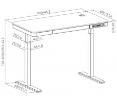 Стол с регулируемой высотой Ergosmart Charged Desk 118*60 см