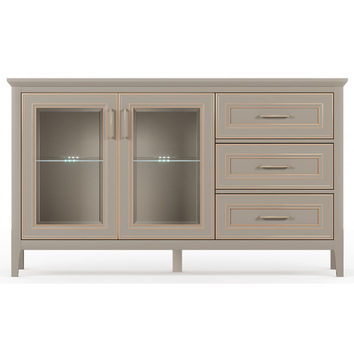 Тумба Classic KOM2W3S 158*40,5*93 глиняный серый (с подсветкой)