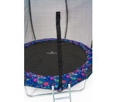 Батут с защитной сеткой Calviano 252 см - 8ft OUTSIDE master smile (смайлы)