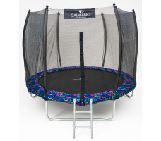 Батут с защитной сеткой Calviano 252 см - 8ft OUTSIDE master smile (смайлы)