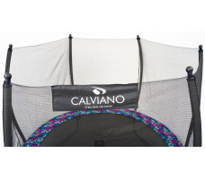 Батут с защитной сеткой Calviano 252 см - 8ft OUTSIDE master smile (смайлы)