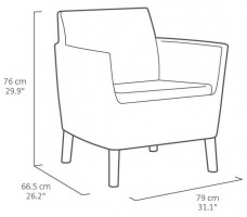 Набор садовой мебели Salemo Balcony set графит