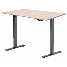 Стол регулируемый Wooden Electric Desk Prime Black 130*75*2,7 (натуральное дерево) скошенный край