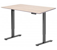 Стол регулируемый Wooden Electric Desk Prime Black 130*75*2,7 (натуральное дерево) скошенный край
